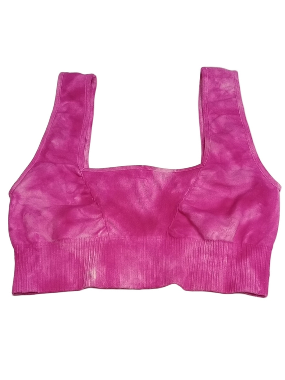 🆕 FREE PEOPLE MOVEMENT "GOOD KARMA" FUCHSIA PINK TIE DYE SPORTS BRA - Picture 6 of 11